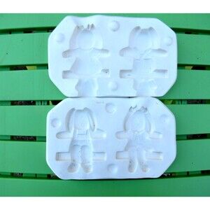 TCM Vintage Bunny Couple Slip Mold #220? Small Rabbits